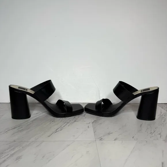 Dolce Vita Cataya Black Square Toe Heeled Sandal 11