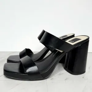 Dolce Vita Cataya Black Square Toe Heeled Sandal 11