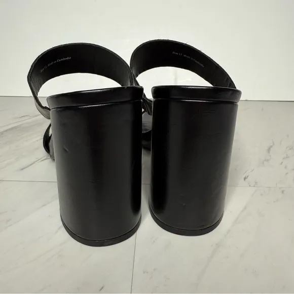 Dolce Vita Cataya Black Square Toe Heeled Sandal 11