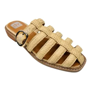 Dolce Vita Fyona Raffia Fisherman Style Slip On Mule Sandals
