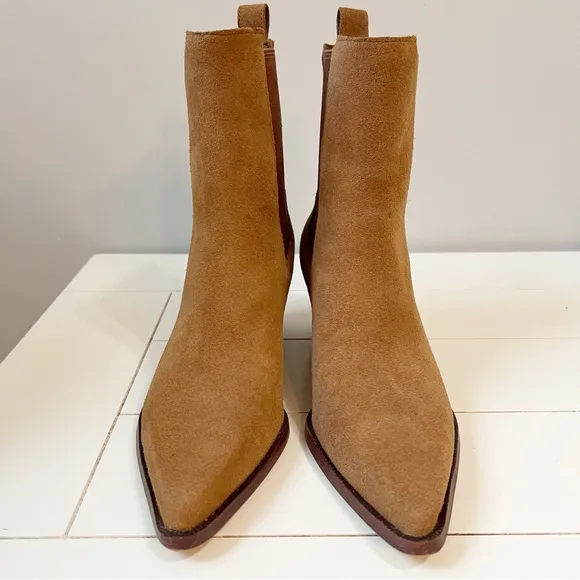 Dolce Vita Shadie H2O Western Booties Brown Suede Size 7