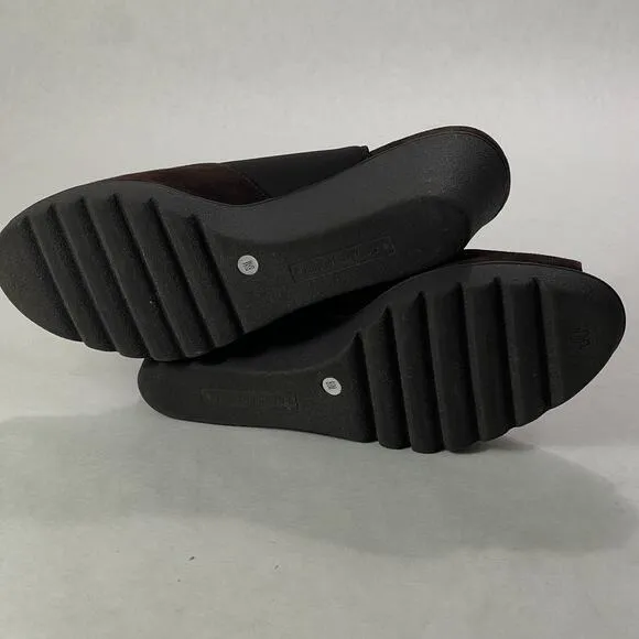 Donald J Pliner Sandals Womens 8.5 M Black Leather Elastic Wedge Mynne Shoes