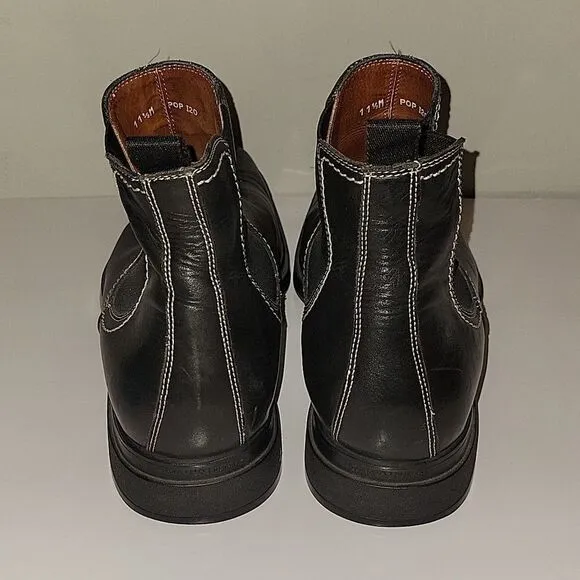 Donald J Pliner Executive dress Chelsea boots black leather size 11.5 square toe
