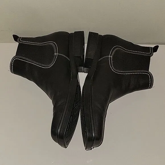 Donald J Pliner Executive dress Chelsea boots black leather size 11.5 square toe