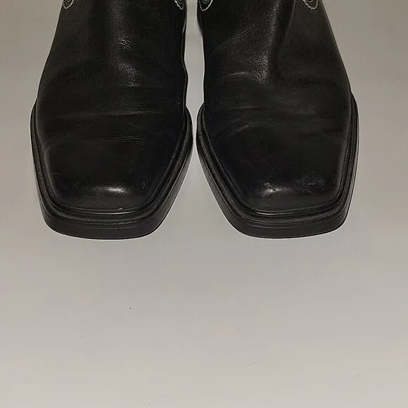 Donald J Pliner Executive dress Chelsea boots black leather size 11.5 square toe