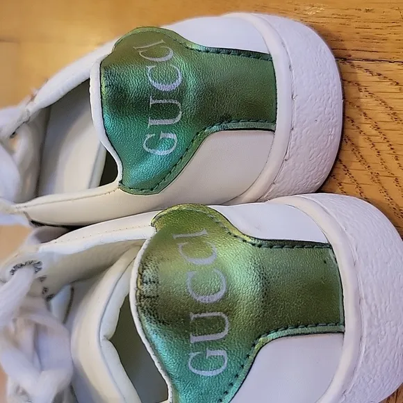 Doraemon x Gucci Toddler Ace Tainer  White Leather Sneaker Size 26 US 10