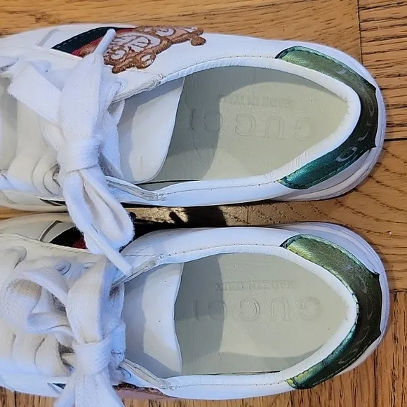 Doraemon x Gucci Toddler Ace Tainer  White Leather Sneaker Size 26 US 10
