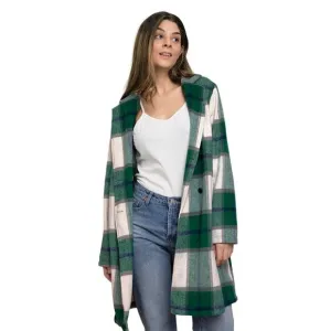 DOUBLE TAKE Plus Green Blue Plaid Button Up Jacket Pockets Fall NEW Size 2XL 3XL