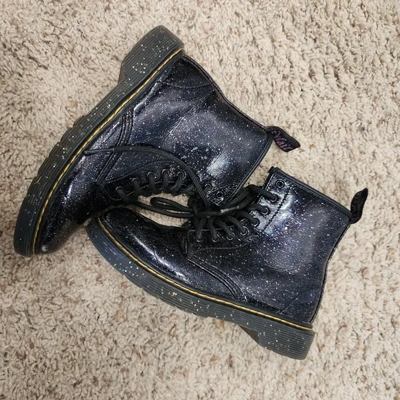 Dr. Martens 1460 COSMIC GLITTER Purple BOOTS size 1