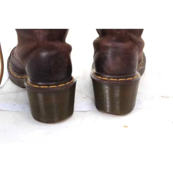 Dr. Martens alexandria heeled booties padded collar leather womens us 6