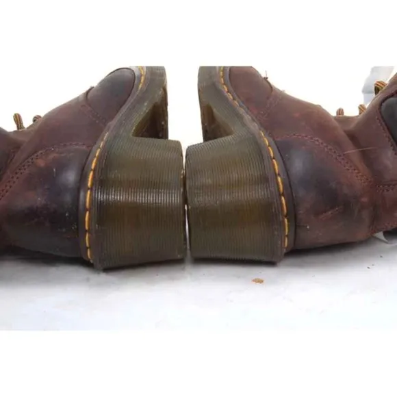 Dr. Martens alexandria heeled booties padded collar leather womens us 6