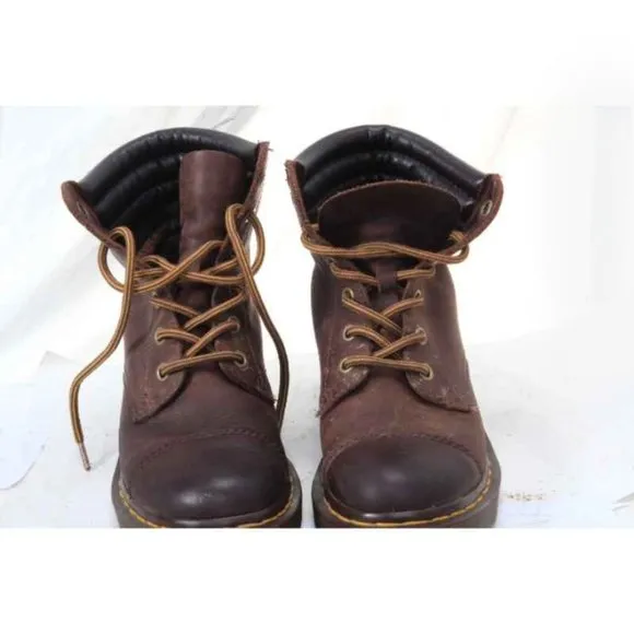 Dr. Martens alexandria heeled booties padded collar leather womens us 6
