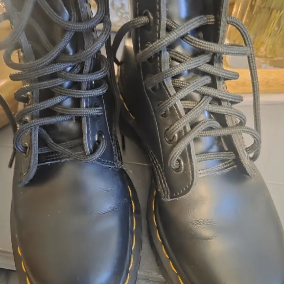Dr. Martens Black Leather Women's Boots
