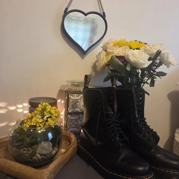 Dr. Martens Black Leather Women's Boots