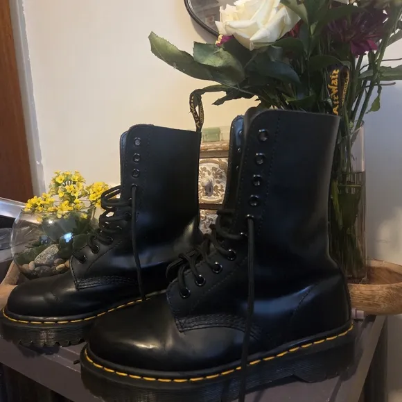 Dr. Martens Black Leather Women's Boots