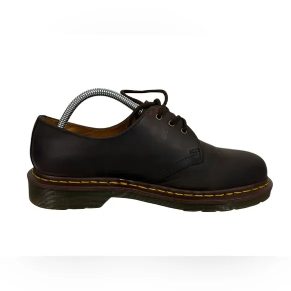 Dr Martens Brown Mens Size US 8 Leather Low Derby Shoes 11838 Rustic Distressed