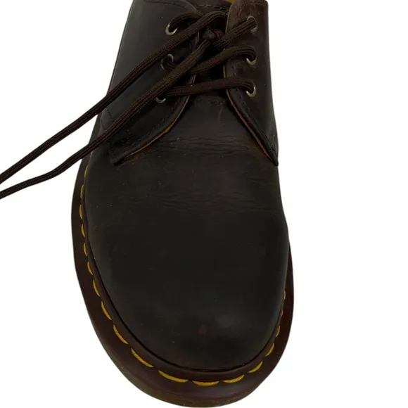 Dr Martens Brown Mens Size US 8 Leather Low Derby Shoes 11838 Rustic Distressed