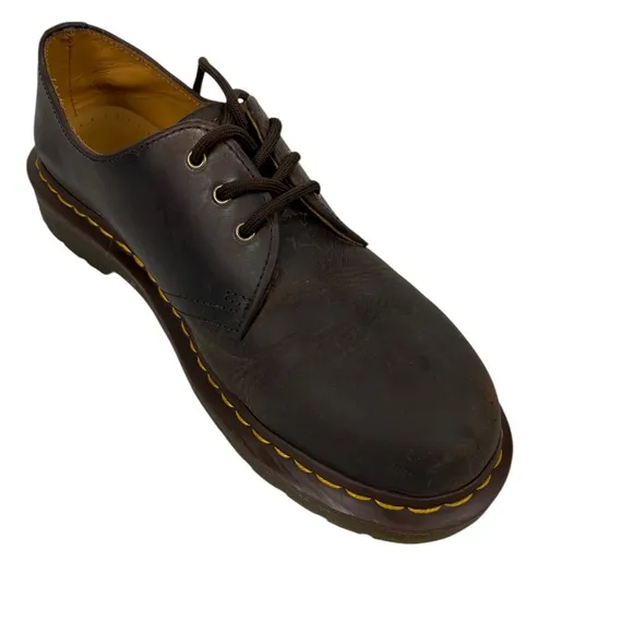 Dr Martens Brown Mens Size US 8 Leather Low Derby Shoes 11838 Rustic Distressed