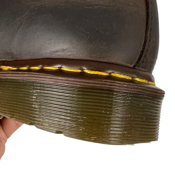 Dr Martens Brown Mens Size US 8 Leather Low Derby Shoes 11838 Rustic Distressed
