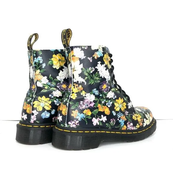 Dr Martens Darcy Floral 1460 Pascal DF Lace Up Ankle Boots Women’s 7 Shoes