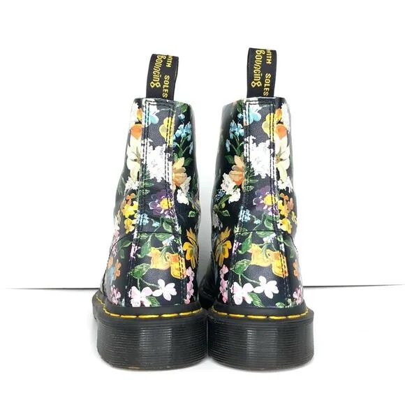 Dr Martens Darcy Floral 1460 Pascal DF Lace Up Ankle Boots Women’s 7 Shoes