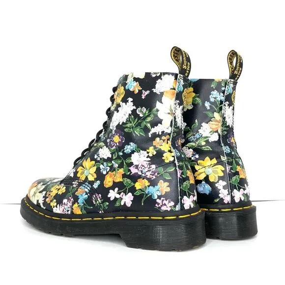 Dr Martens Darcy Floral 1460 Pascal DF Lace Up Ankle Boots Women’s 7 Shoes