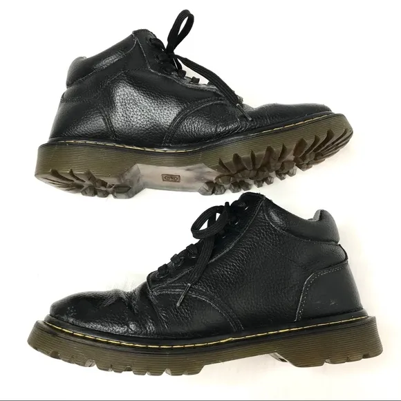 DR. MARTENS HARRISFIELD LEATHER LACE UP BOOTS 10M