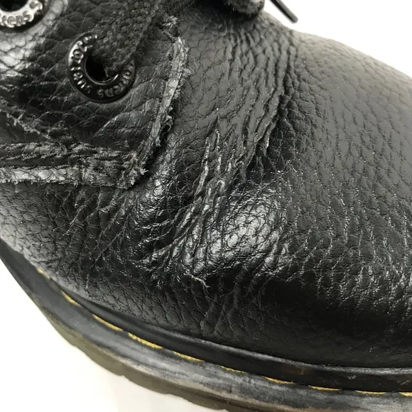 DR. MARTENS HARRISFIELD LEATHER LACE UP BOOTS 10M