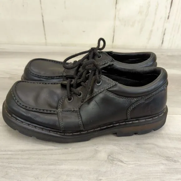 Dr Martens Kyle Mens 12 Chunky Oxford Shoes Moc Toe Y2K Black Leather 11531