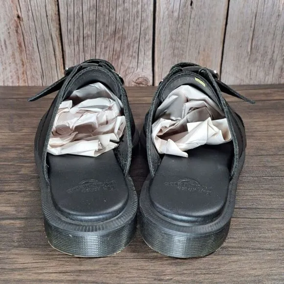 DR Martens Nyro Temperley Black Leather Slip on Mule Sandals w/Buckle Women's 6