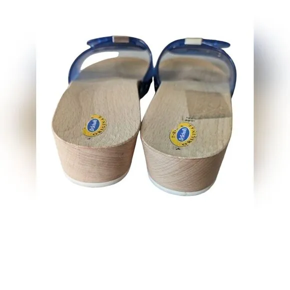 DR SCHOLLS New Sandals Slip On Slide Clog Shoe wooden made in Italy