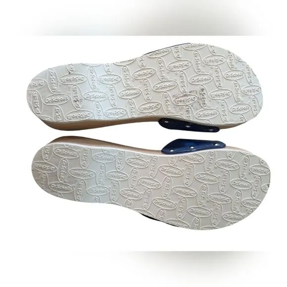 DR SCHOLLS New Sandals Slip On Slide Clog Shoe wooden made in Italy