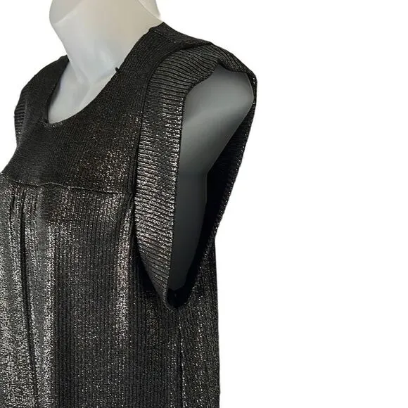 dRA for Anthropologie shimmery Black / gunmetal dress XS P
