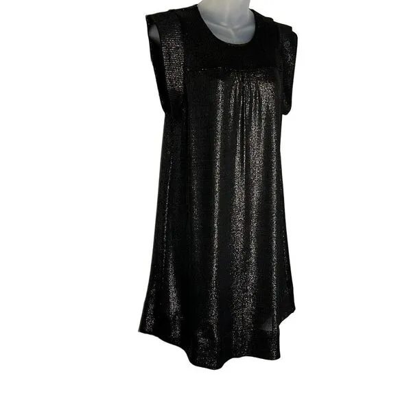 dRA for Anthropologie shimmery Black / gunmetal dress XS P