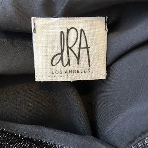 dRA for Anthropologie shimmery Black / gunmetal dress XS P