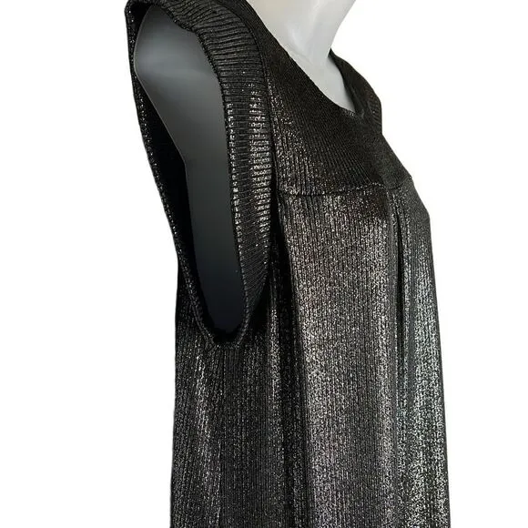 dRA for Anthropologie shimmery Black / gunmetal dress XS P
