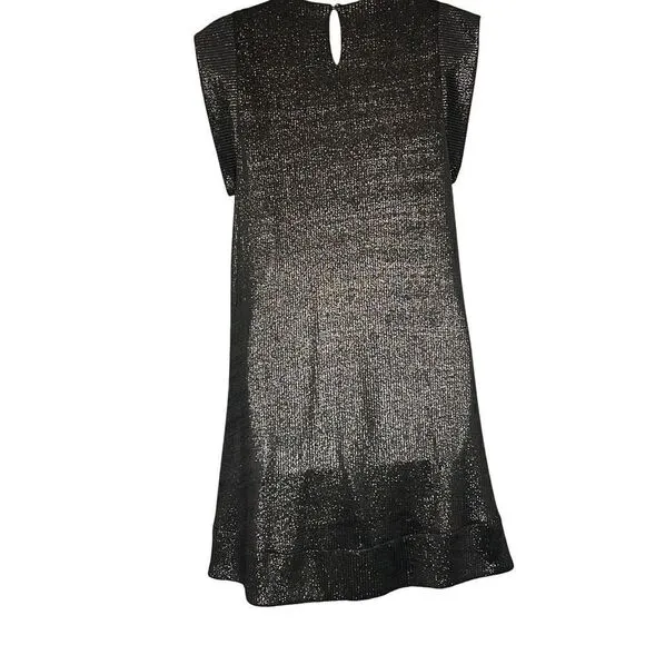 dRA for Anthropologie shimmery Black / gunmetal dress XS P