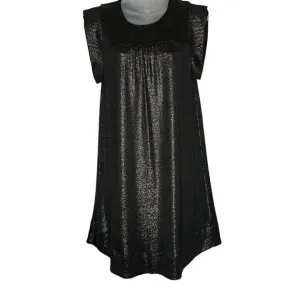 dRA for Anthropologie shimmery Black / gunmetal dress XS P