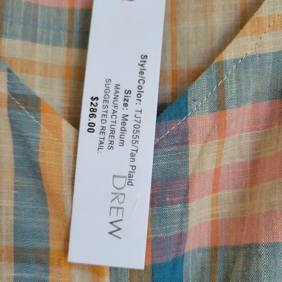 Drew Plaid dress NWT size M