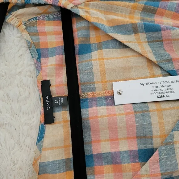 Drew Plaid dress NWT size M