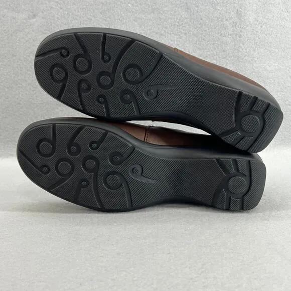 Dromedaris Tracy 2 Leather Mary Jane Low Block Heel Shoe-Brown-Women Size 37-NEW