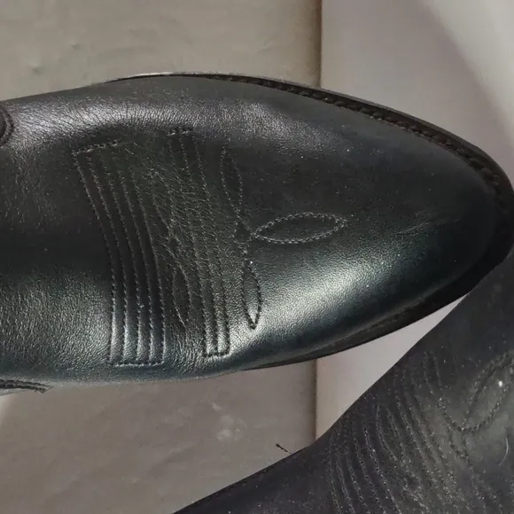 Durango Black Leather Men's Boots size 9 Side Zip Black Western Dress Boots