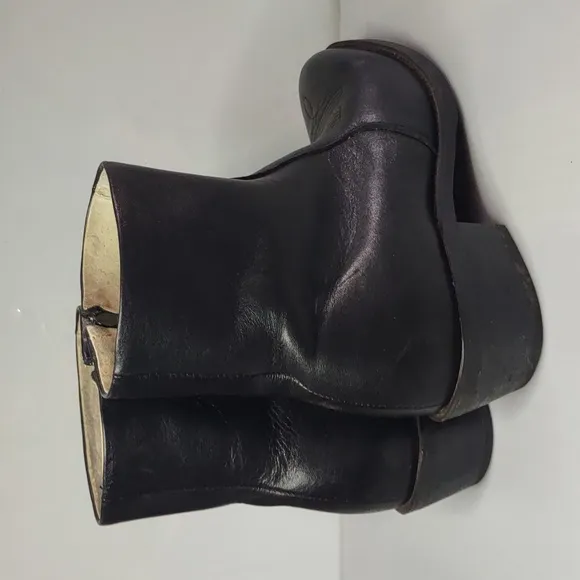 Durango Black Leather Men's Boots size 9 Side Zip Black Western Dress Boots