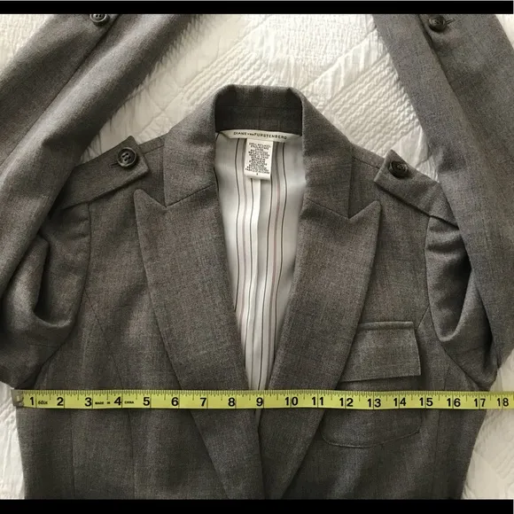 DVF Grey wool blend blazer