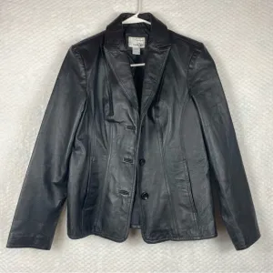 🔥East5th Genuine Leather Black Women’s Jacket Size Small