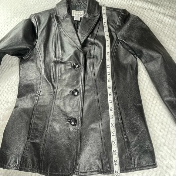 🔥East5th Genuine Leather Black Women’s Jacket Size Small