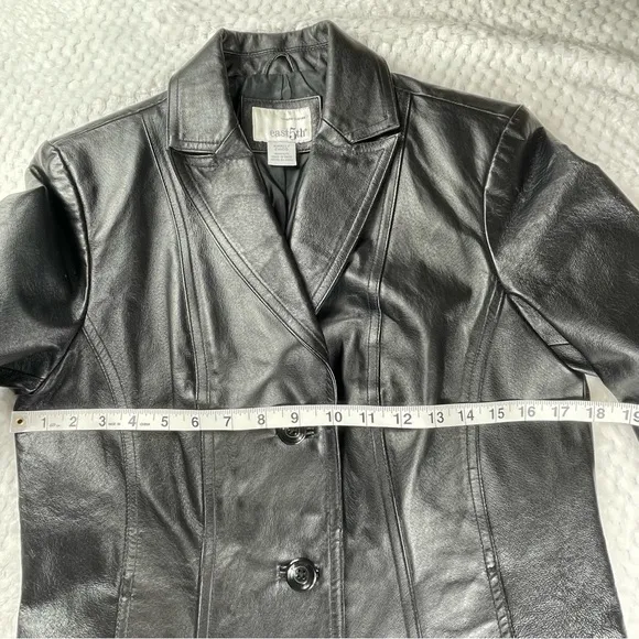 🔥East5th Genuine Leather Black Women’s Jacket Size Small