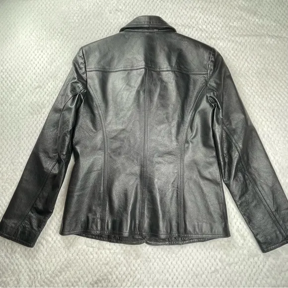 🔥East5th Genuine Leather Black Women’s Jacket Size Small