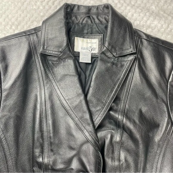 🔥East5th Genuine Leather Black Women’s Jacket Size Small