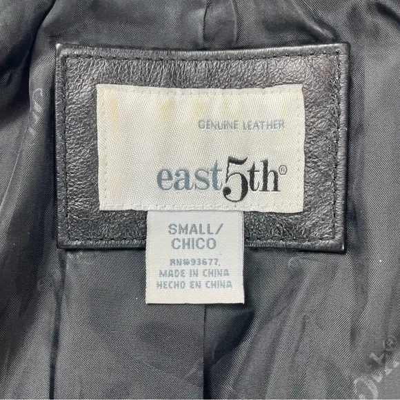 🔥East5th Genuine Leather Black Women’s Jacket Size Small